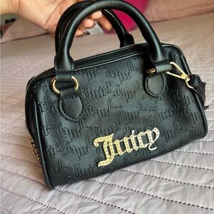 Juicy Couture Black Mini Bag with Embossed Pattern